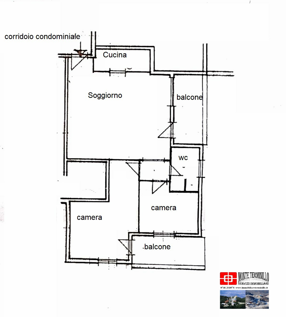Terminillo trilocale panoramico con 2 balconi e posto auto